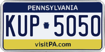 PA license plate KUP5050