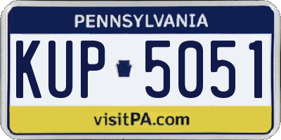 PA license plate KUP5051