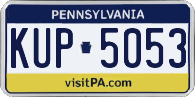 PA license plate KUP5053