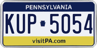 PA license plate KUP5054
