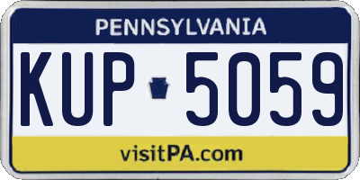 PA license plate KUP5059