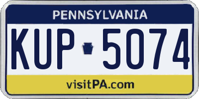PA license plate KUP5074