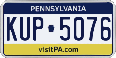 PA license plate KUP5076