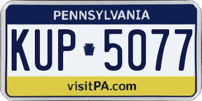 PA license plate KUP5077