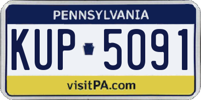 PA license plate KUP5091