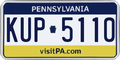 PA license plate KUP5110