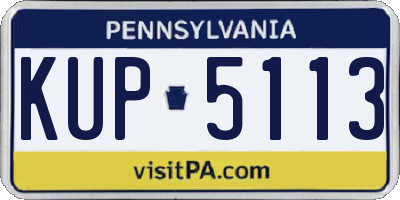 PA license plate KUP5113