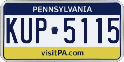 PA license plate KUP5115