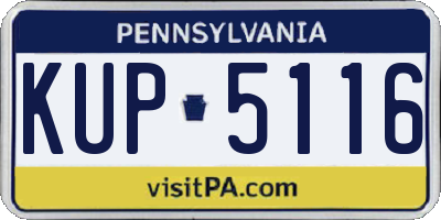 PA license plate KUP5116