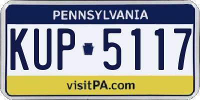 PA license plate KUP5117