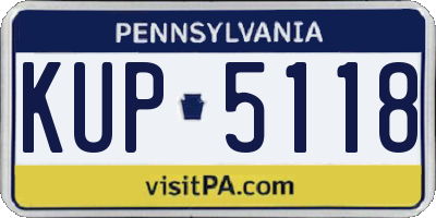 PA license plate KUP5118