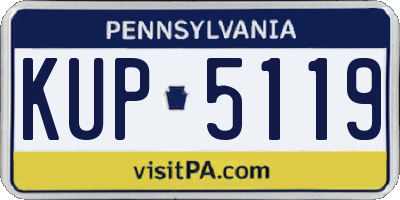PA license plate KUP5119