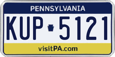 PA license plate KUP5121
