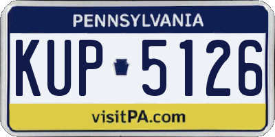 PA license plate KUP5126