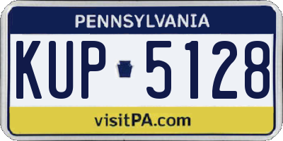 PA license plate KUP5128