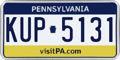PA license plate KUP5131
