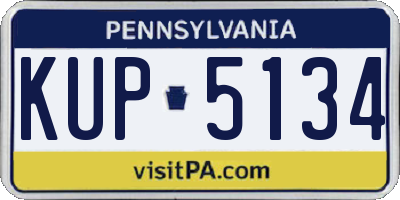 PA license plate KUP5134