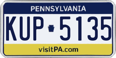 PA license plate KUP5135