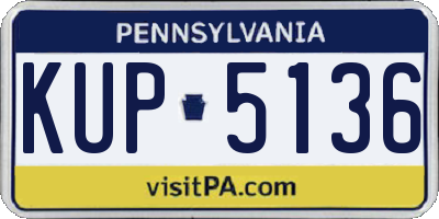 PA license plate KUP5136