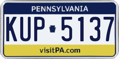 PA license plate KUP5137