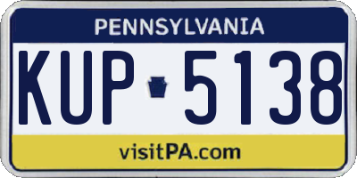PA license plate KUP5138