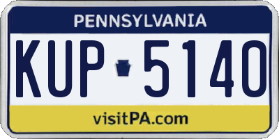 PA license plate KUP5140