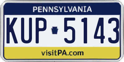 PA license plate KUP5143