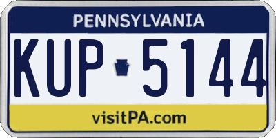 PA license plate KUP5144
