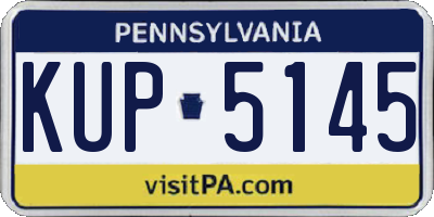 PA license plate KUP5145