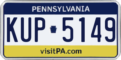 PA license plate KUP5149