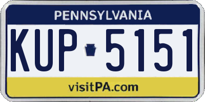 PA license plate KUP5151