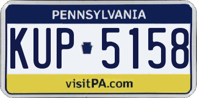 PA license plate KUP5158