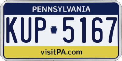 PA license plate KUP5167