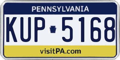 PA license plate KUP5168