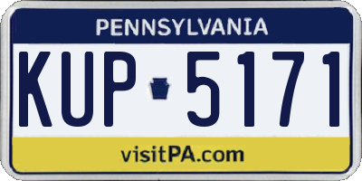 PA license plate KUP5171