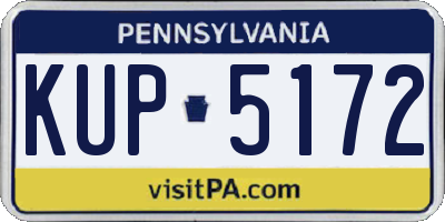 PA license plate KUP5172