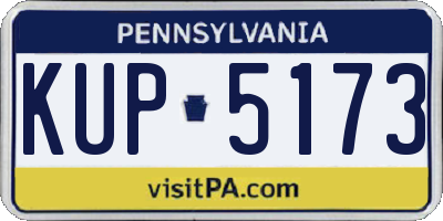 PA license plate KUP5173