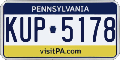 PA license plate KUP5178