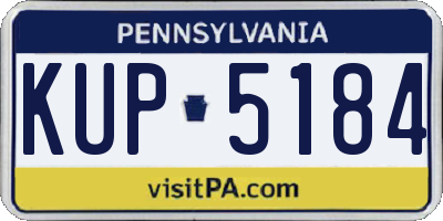 PA license plate KUP5184