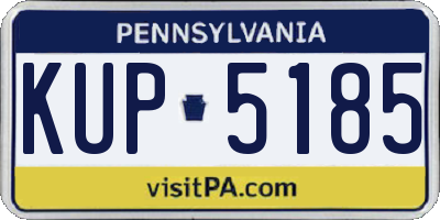PA license plate KUP5185