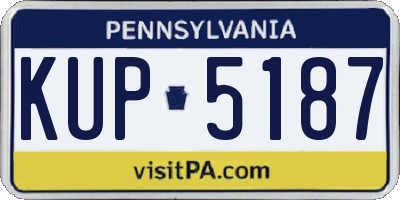 PA license plate KUP5187