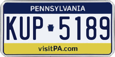 PA license plate KUP5189