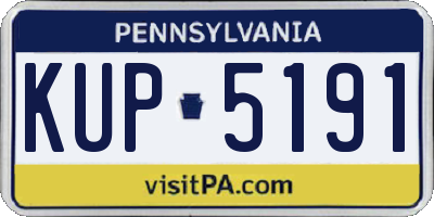 PA license plate KUP5191