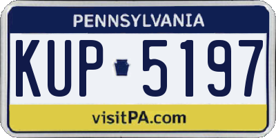 PA license plate KUP5197