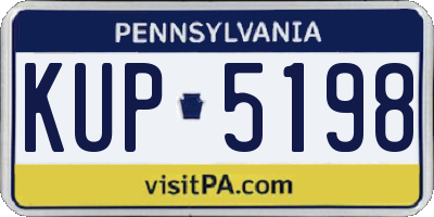 PA license plate KUP5198