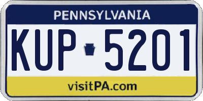 PA license plate KUP5201