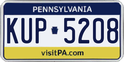 PA license plate KUP5208