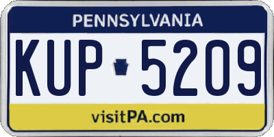 PA license plate KUP5209