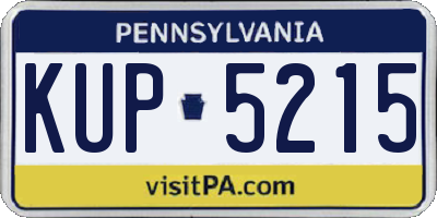 PA license plate KUP5215