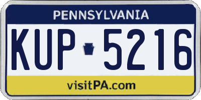 PA license plate KUP5216